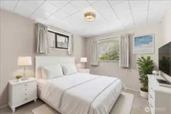 Bedroom 1 main floor virtually staged