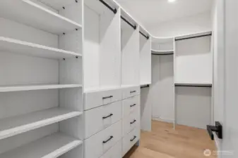Walk in closet in primary