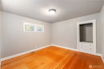 Main floor bedroom has built-ins.