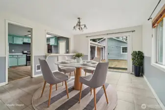 Spacious dining room