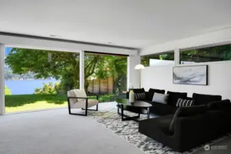 Amazing Family Room with floor to ceiling windows provides views for days!