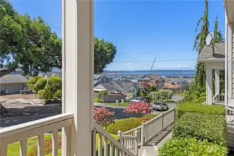 Wonderful westerly Sound and Mountain views can be had from the front porch and other areas of the home.