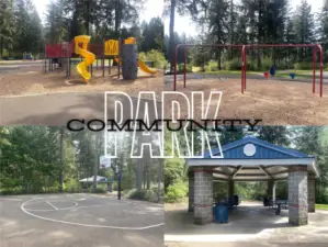 The community park features a playground, basketball court, and picnic area, providing a perfect place for fun and outdoor activities.