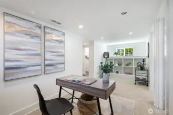 Lower Level Bonus/Office Space with Built-Ins