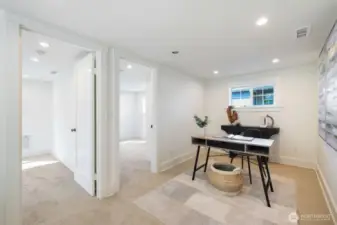 Lower Level Bonus Room/Office that leads to 2 lower bedrooms.