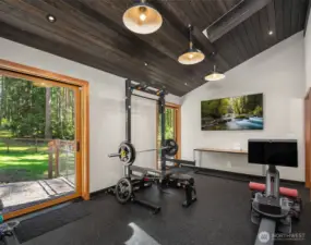 Exercise room in detached living space