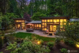 Fully fenced and professionally landscaped back yard