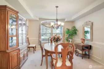 Beautiful dining room off kitchen
