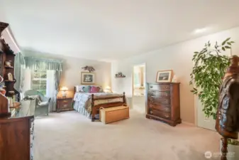 Owners suite is very spacious and located at opposite end of the home from the other bedrooms.