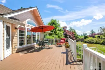 Enjoy your parked out back yard from this entertaining deck which has recently been redone with trex decking.
