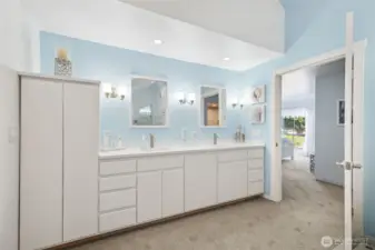 . . . Tons of storage, excellent lighting, double sinks -- thoughtfully designed!