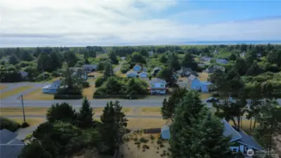 Directly above property, looking toward the sea.  So close!