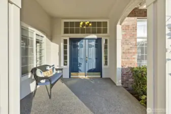 Covered front porch.