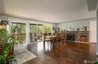 Spacious main living area enjoys wood burning FP & outdoor entertaining on covered patio…