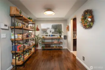 Dining area enjoys great friends & food flow from kitchen to living room & patio beyond…