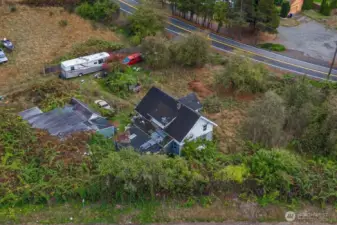 aerial view from west