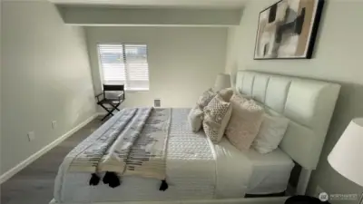 Previously staged primary bedroom