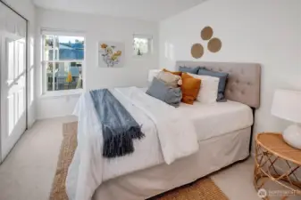 Spacious bedroom. No shared wall.