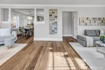 Wide, welcoming entry way into your living room