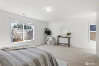 Primary bedroom (staged)