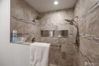 Primary large walk in shower