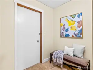 Mud room for back entrance