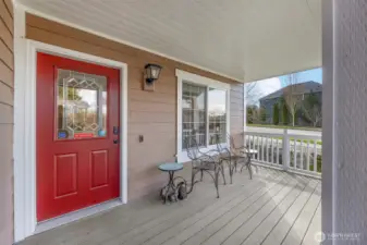 Inviting front porch.