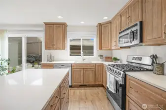 Kitchen from the dining room.