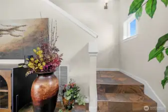 Stairs to the second level.