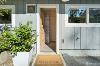 Private entry to lower level or ADU