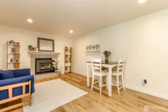 Beautiful LPV flooring and gas fireplace for cozy cold winter nights.