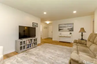 Another angle of the family room facing the entry.