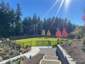 Fully fenced off leash dog park