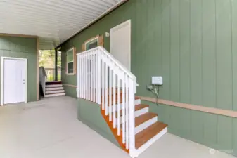 Stairs from carport that fits 2 cars