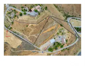 Approximate lot lines w/ location of power & water