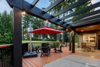 Covered patio, 700+ sq. ft. deck, and a hot tub!