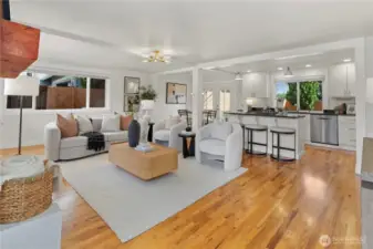 Nice side yards on either side of the home and French doors off the dining area lead to the sprawling patio.