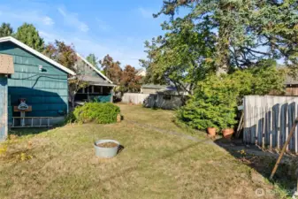 Spacious fully fenced South facing Backyard!