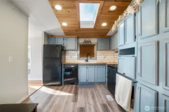LVP easy care water resistant flooring in the kitchen.