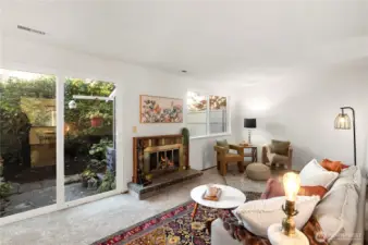 Greenery filling up your windows from you spacious living room.