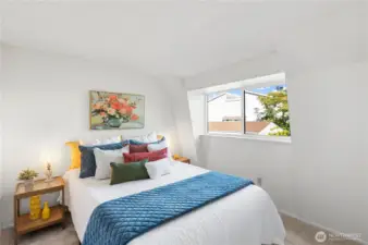 Large, light filled bedrooms.