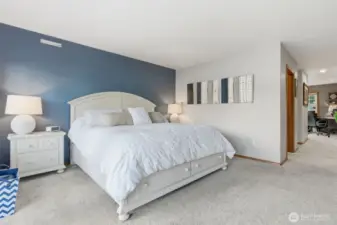 Spacious primary bedroom on the main floor.