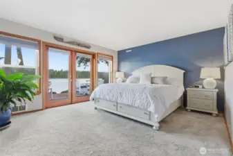 Imagine waking up to these gorgeous views and private doors leading onto the deck.