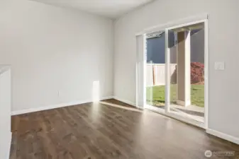 Generous dining space adjacent to the kitchen