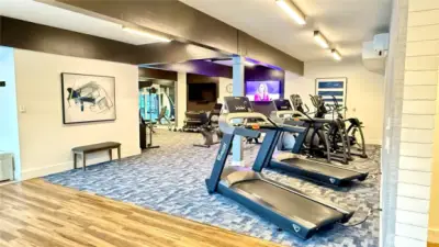 Clubhouse fitness room.