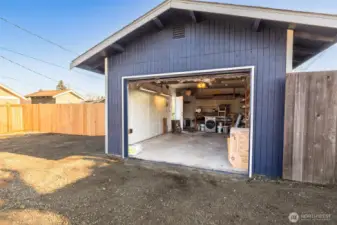 Detached garage with power plus tons of alley-access parking—ideal for storage, hobbies, or future DADU potential.
