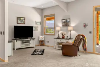 Relaxing, private and quiet corner of primary bedroom.