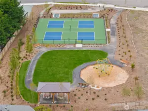 Bakerview's Pickleball Courts, Playground and Picnic Shelter - fun for all!