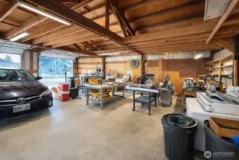 Inside Garage with Shop Potential
