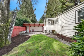Backyard is private & fully fenced